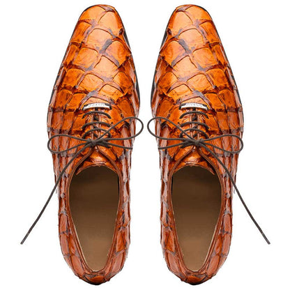 Oliveri Men’s Genuine Pirarucu Skin Classic Dress Oxford | Marco Di Milano