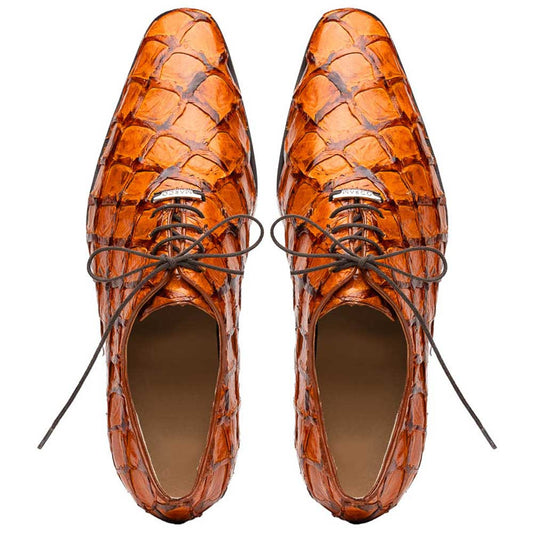 Oliveri Men’s Genuine Pirarucu Skin Classic Dress Oxford | Marco Di Milano