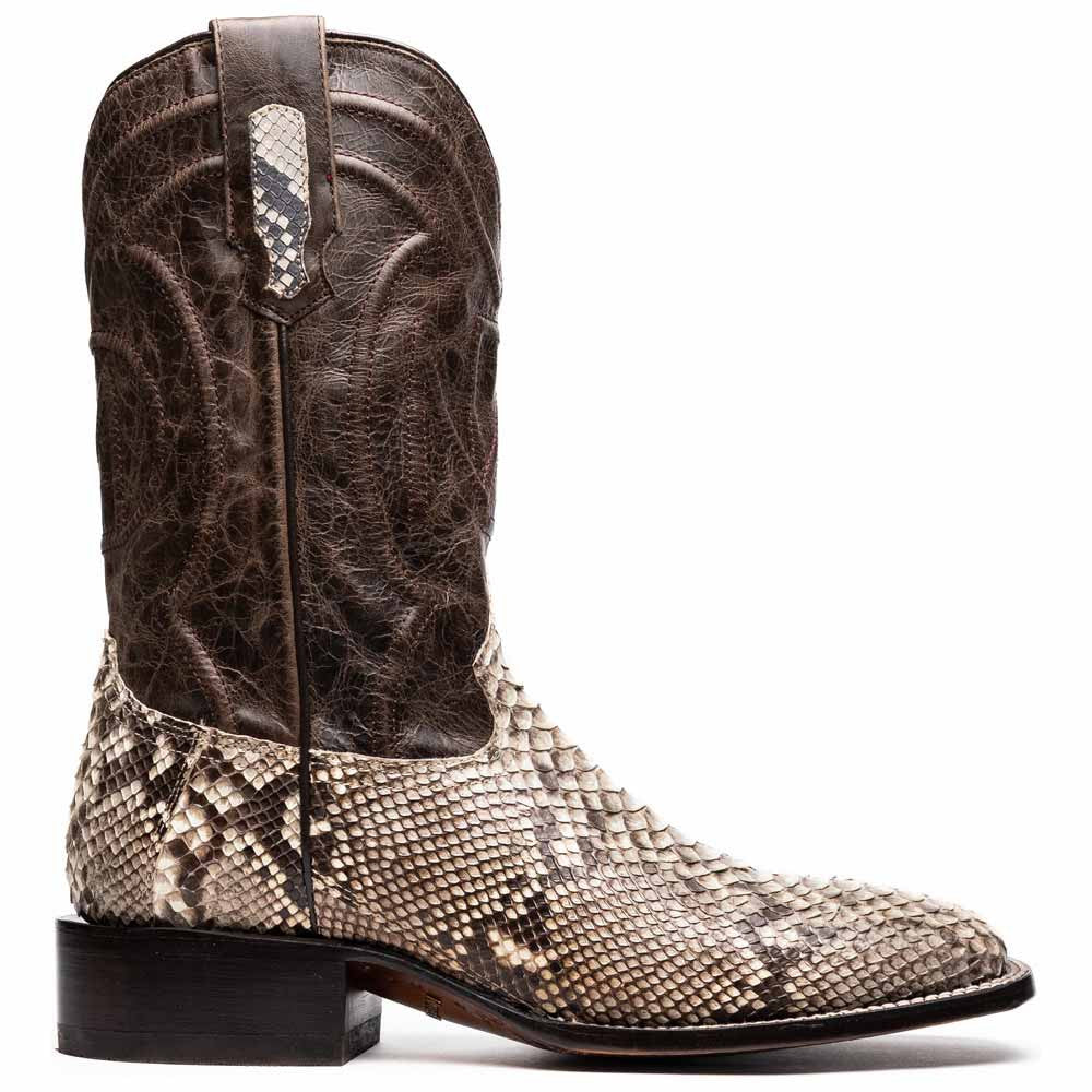 Missouri Genuine Python Skin Natural Cowboy Boot | Marco Di Milano Western Boots