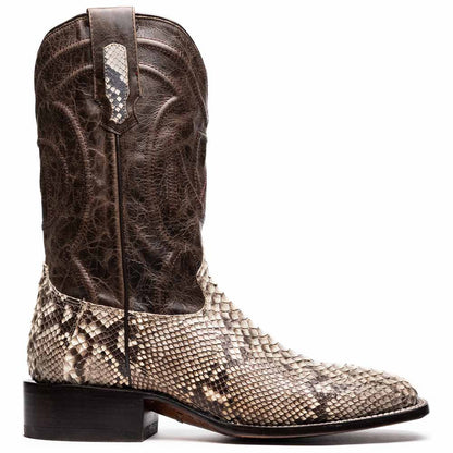 Missouri Genuine Python Skin Natural Cowboy Boot | Marco Di Milano Western Boots