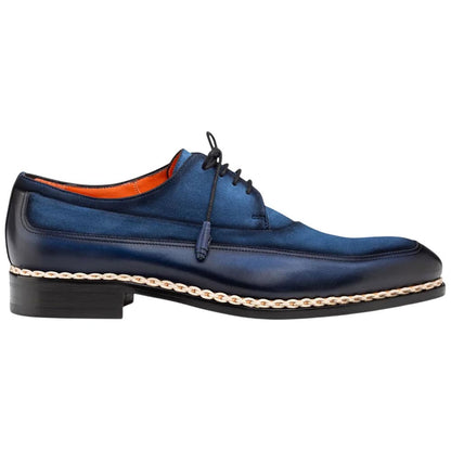 Mezlan Summit Men's Navy Calfskin & Suede Derby