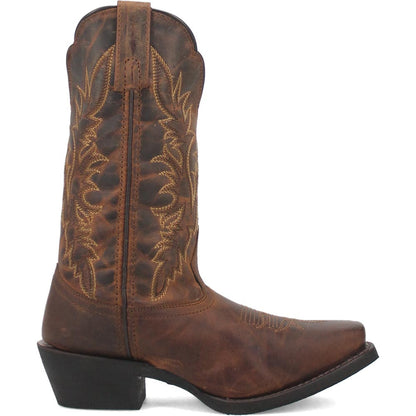 Laredo Malinda Tan Leather Square Toe Western Cowgirl Boots (USA Women Size)