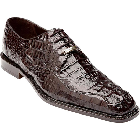 Belvedere Chapo Brown Men’s Hornback Crocodile Shoes
