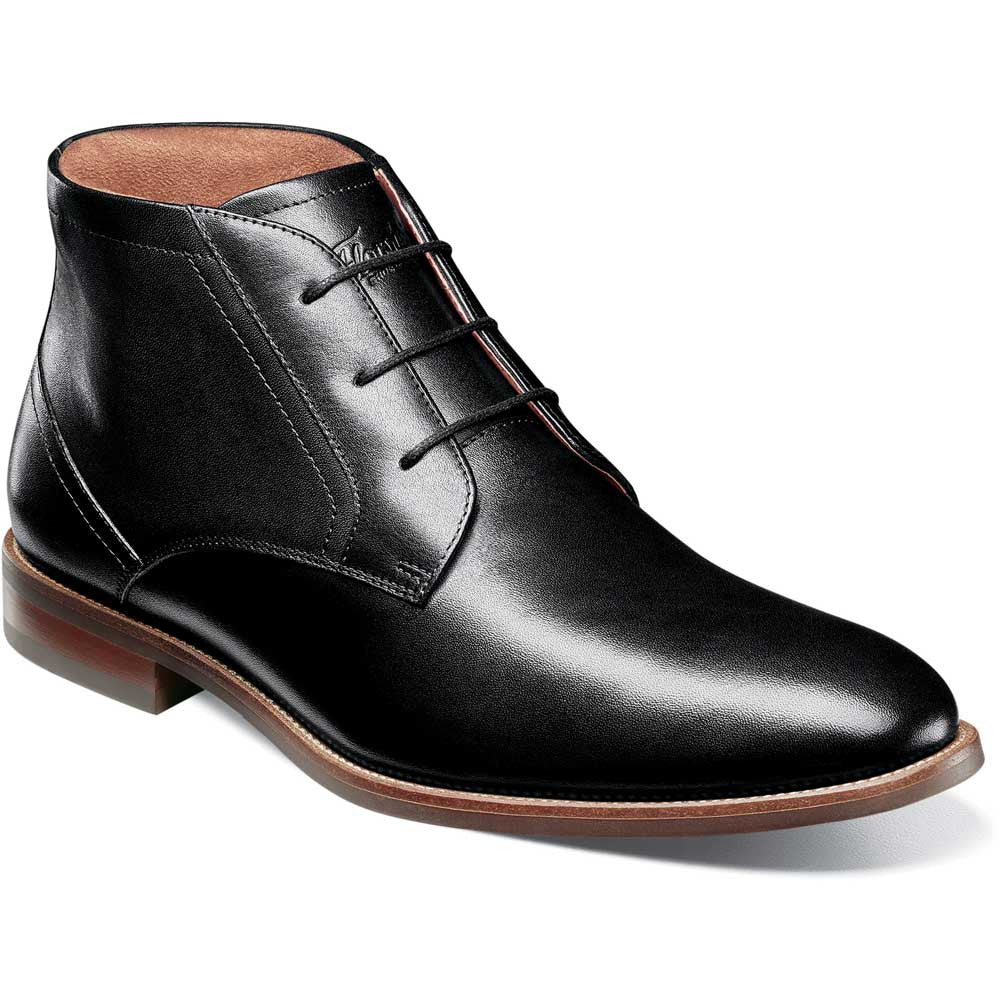 Florsheim Rucci Plain Toe Black Chukka Boots