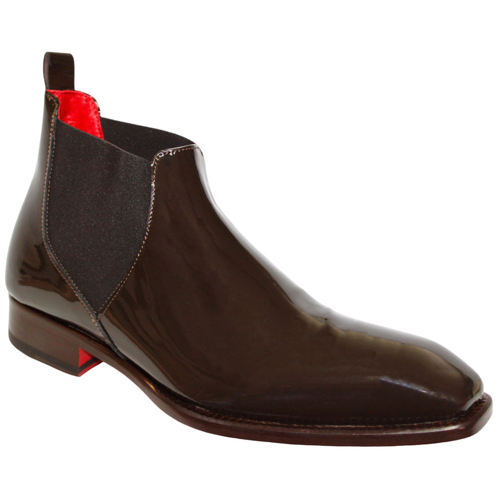 EMILIO FRANCO Leonardo Chocolate Patent Leather Boots
