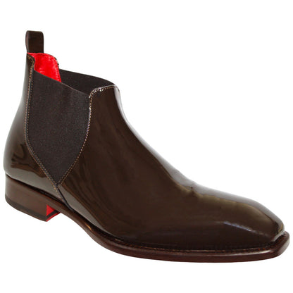 EMILIO FRANCO Leonardo Chocolate Patent Leather Boots