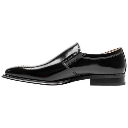 Stacy Adams Alistair Plain Toe Ornament Slip-On - Black