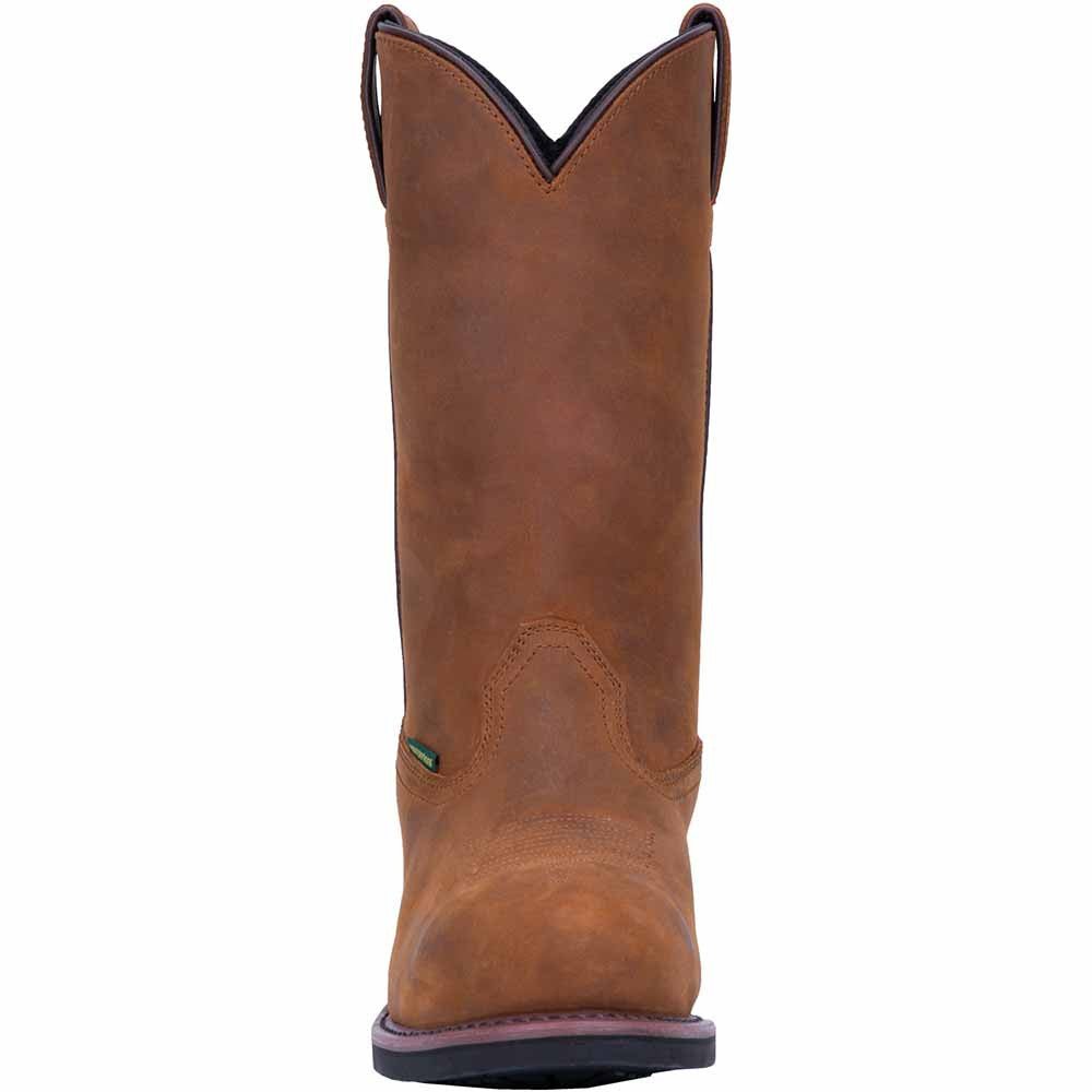 Dan Post Men’s Albuquerque 12” Round Toe Mid Brown and Tan Leather Cowboy Boot - shoeclassix.com