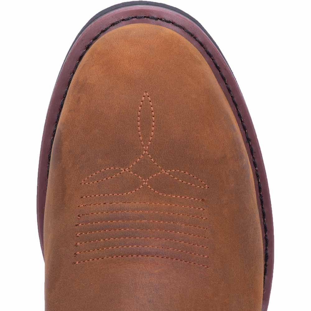 Dan Post Men’s Albuquerque 12” Round Toe Mid Brown and Tan Leather Cowboy Boot - shoeclassix.com