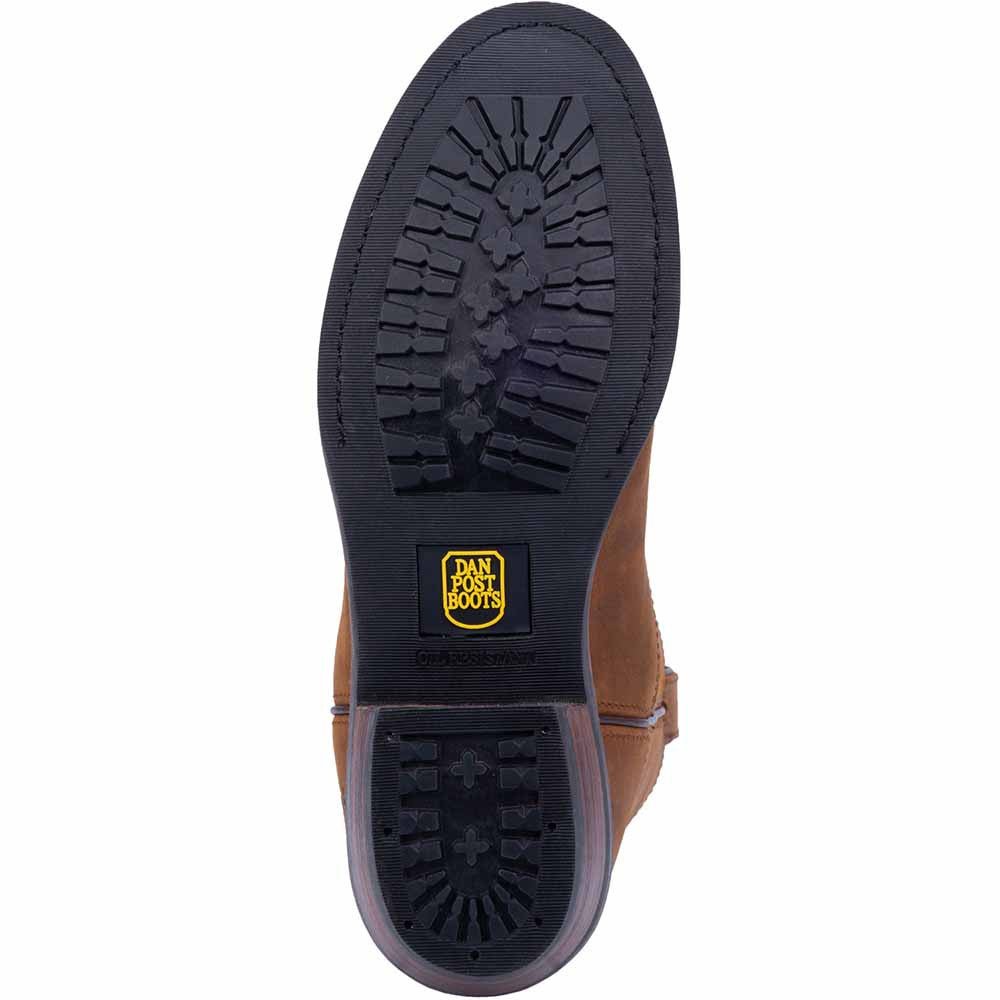 Dan Post Men’s Albuquerque 12” Round Toe Mid Brown and Tan Leather Cowboy Boot - shoeclassix.com