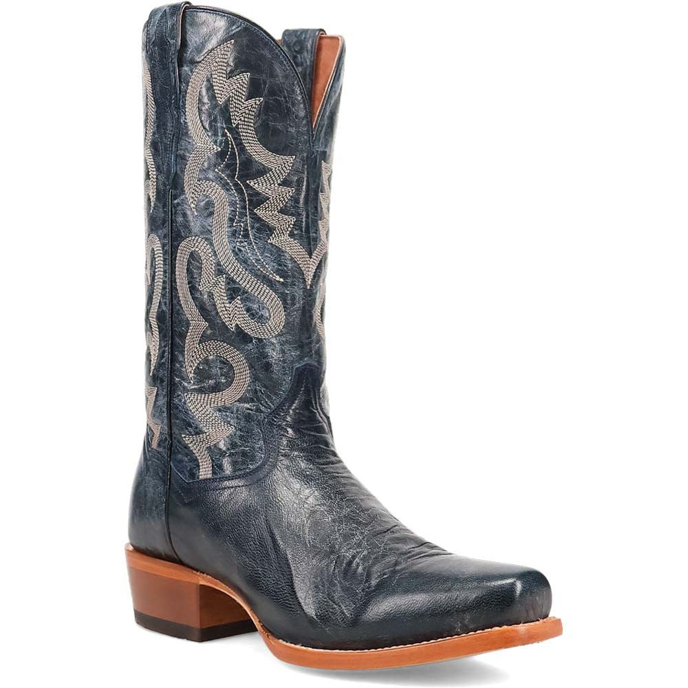 Dan Post Men’s Calvin Blue 13” Toe Shape 7 Leather Boot - shoeclassix.com