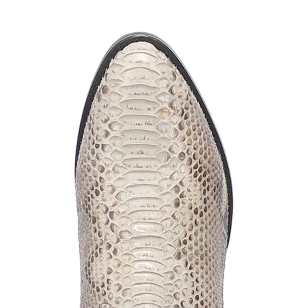 Dan Post Men’s Manning Black and Natural Python 13” Round Toe Leather Boot - shoeclassix.com