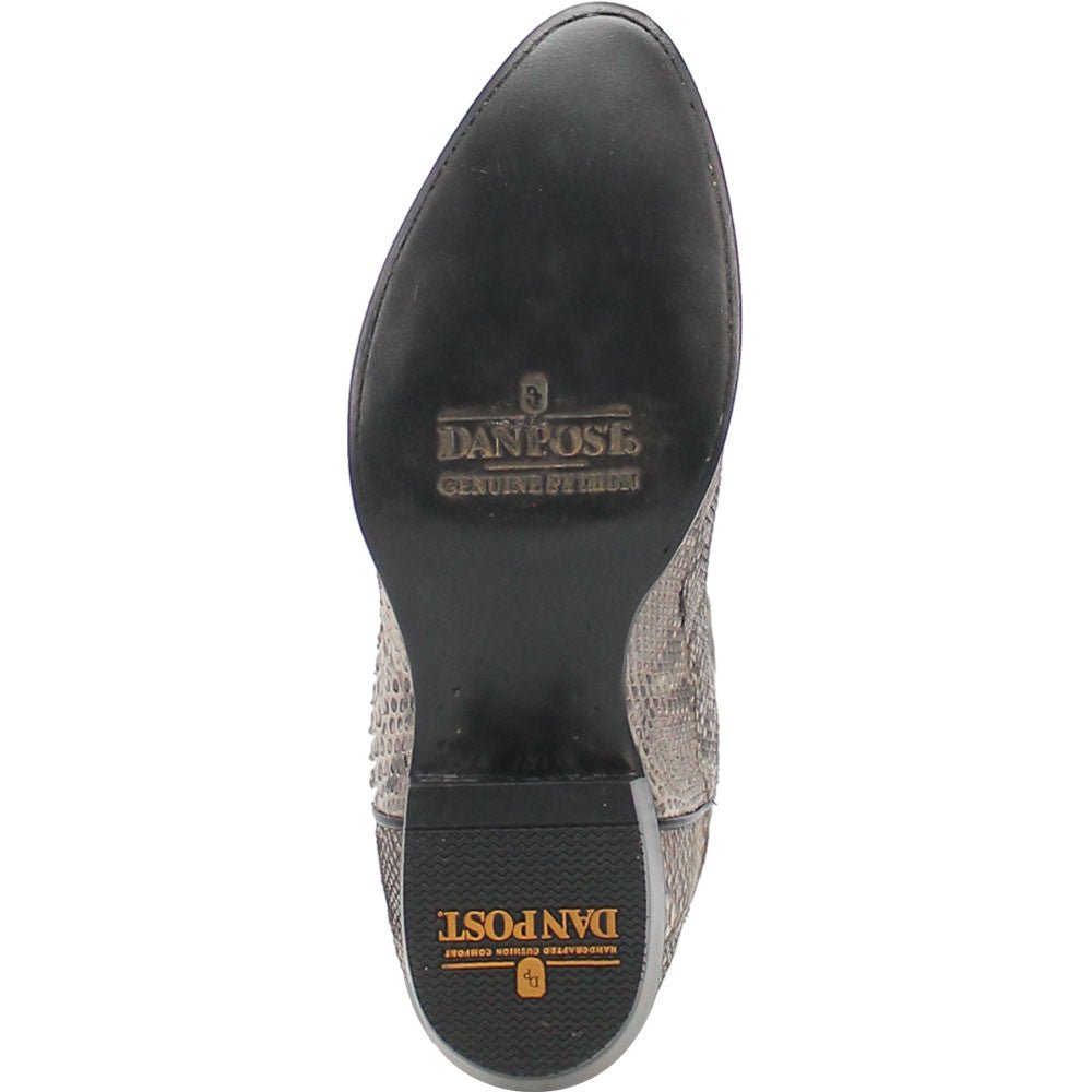 Dan Post Men’s Manning Black and Natural Python 13” Round Toe Leather Boot - shoeclassix.com