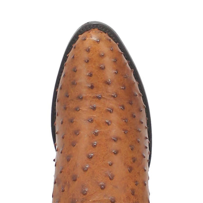 Dan Post Men’s Tempe Full Quill Ostrich 12” Round Toe Leather Boot - shoeclassix.com