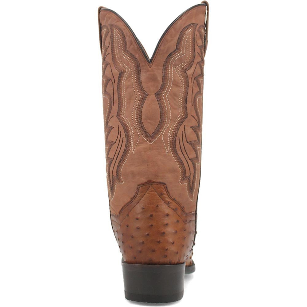 Dan Post Men’s Tempe Full Quill Ostrich 12” Round Toe Leather Boot - shoeclassix.com