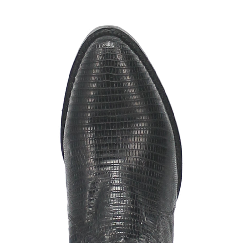 Dan Post Men’s Winston Black Exotic Lizard Leather 13” Round Toe Cowboy Boot - shoeclassix.com