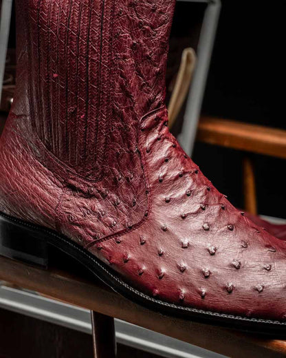 Marco Di Milano Giorgio Genuine Ostrich Chelsea Boot - Wine