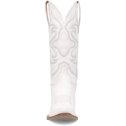 Dingo Out of West Suede White Snip Toe Western Boots for Women