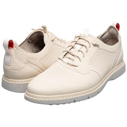Stacy Adams Synchro Plain Toe Elastic Lace Cream Casual Hybrid Shoes for Men