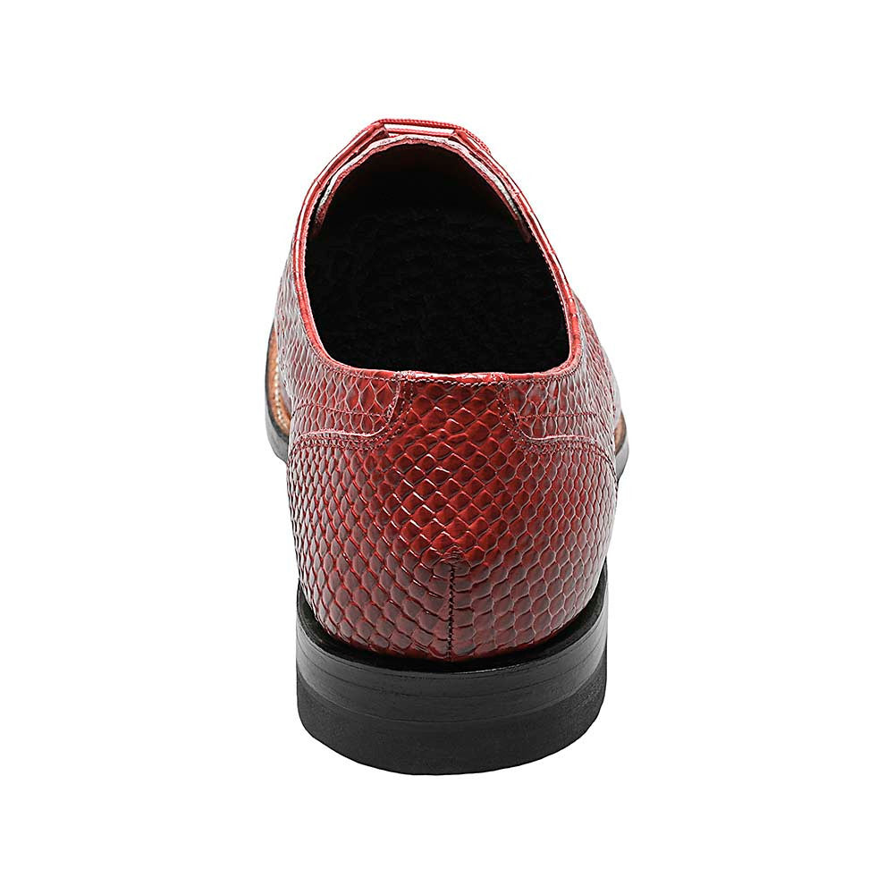 Madison Anaconda Print Plain Toe Oxford | Stacy Adams Dress Shoes in Red for Men
