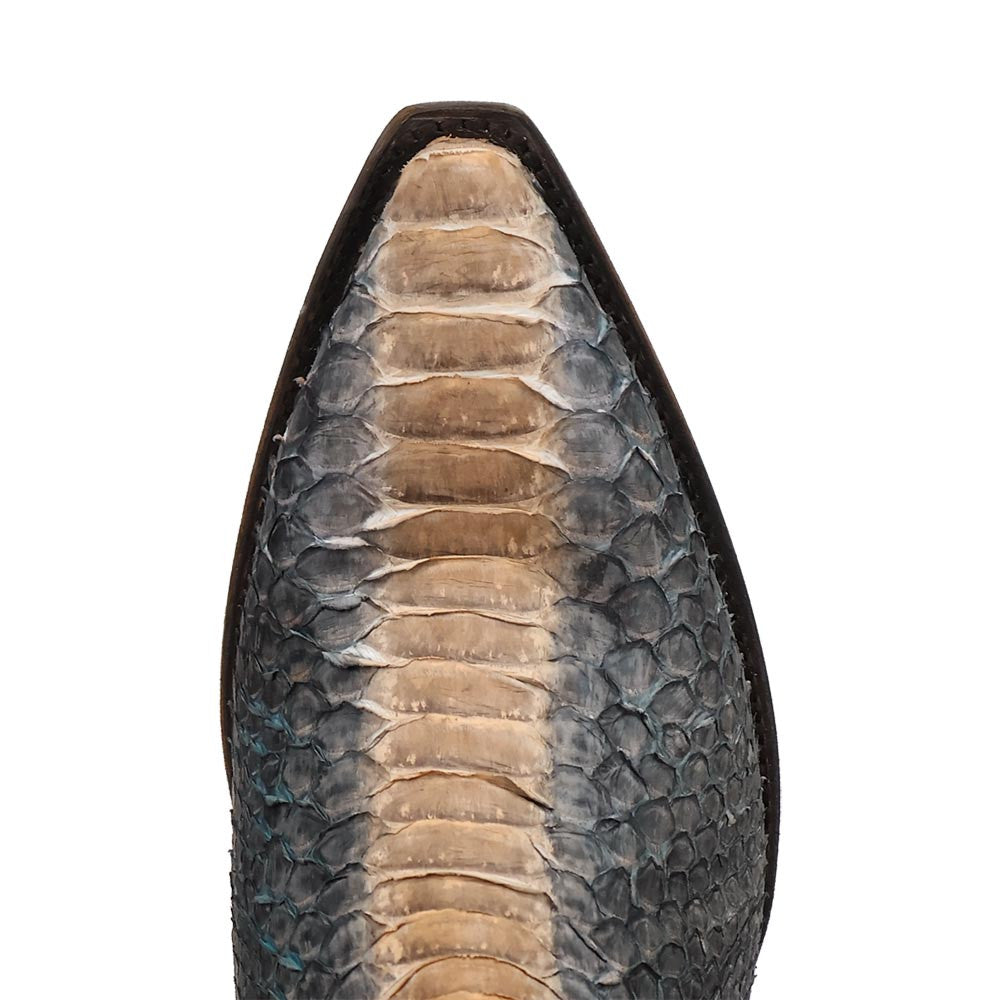 Dan Post Stryker Grey Exotic Python Skin Snip Toe Western Cowboy Boots