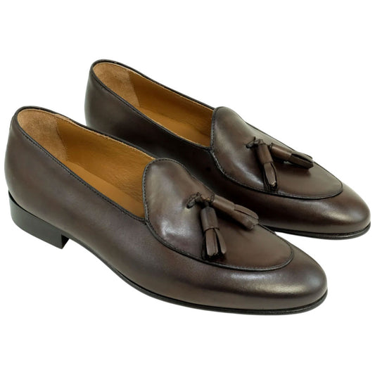Alan Payne Porto Brown Calfskin Tassel Loafer for Men
