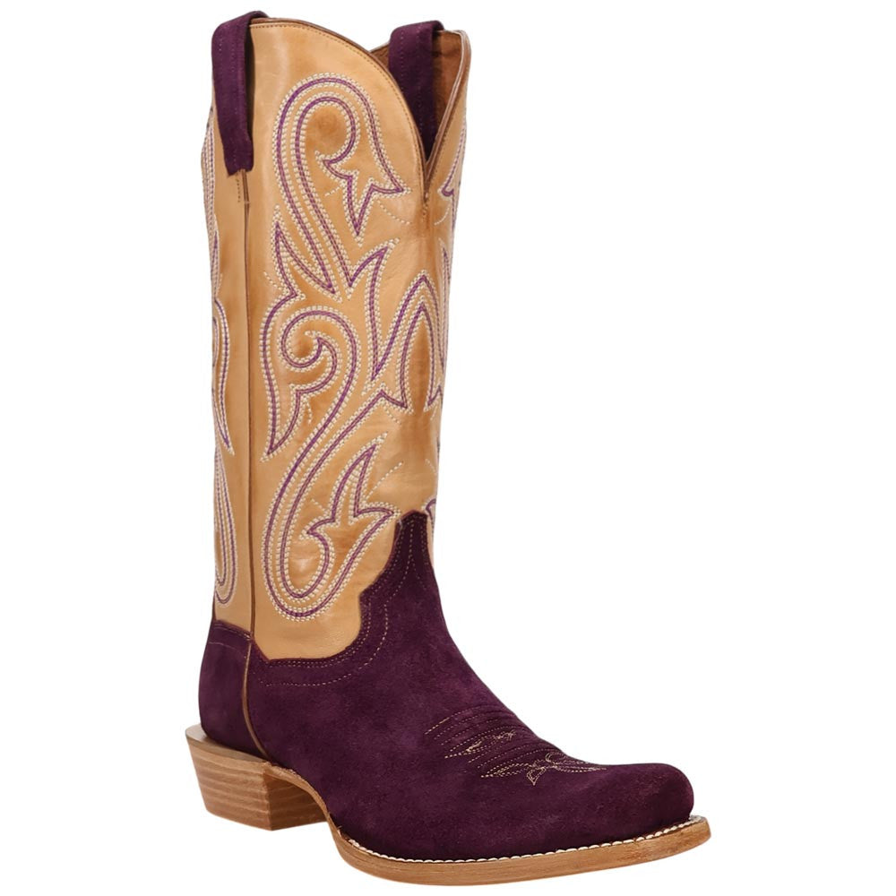 Dan Post Lanessa Purple Women's Leather Western Boots