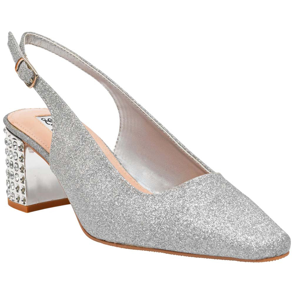 Lady Couture Natalie Pump 2” Heels in Silver