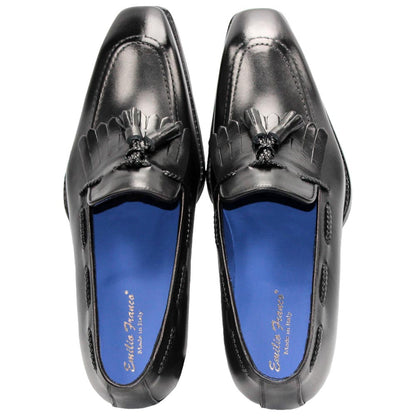 EMILIO FRANCO Tommaso Black Calf-Skin Leather Loafers