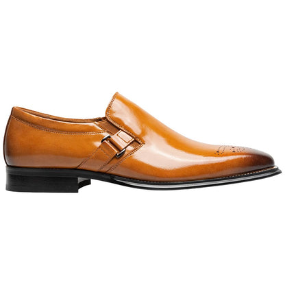 Stacy Adams Alistair Plain Toe Ornament Slip-On – Tan