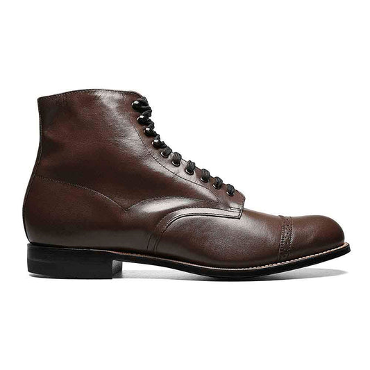Stacy Adams Madison Brown Leather Cap Toe Boots