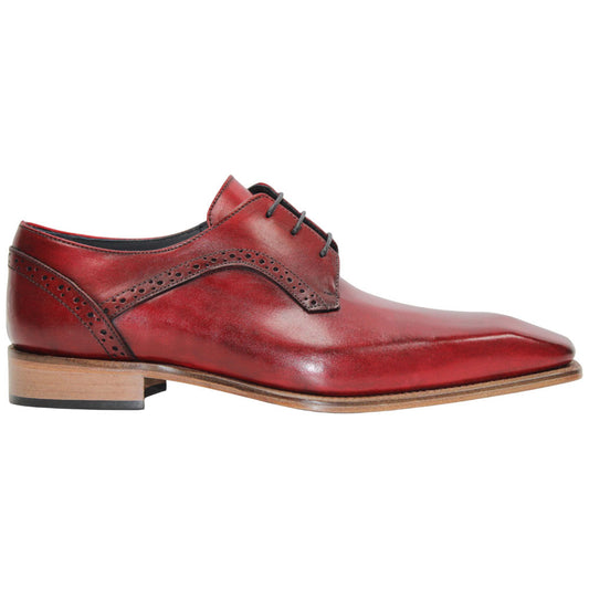 Spada Red Calfskin Leather Oxford | Duca Dress Shoes for Men