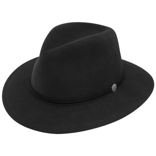 Stetson Cromwell Crushable Black Water-Repellent Wool Felt Hat