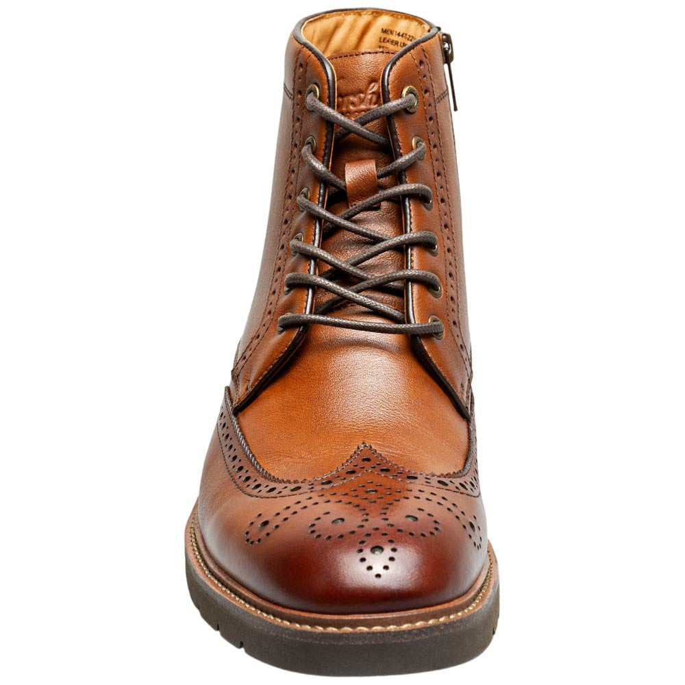 Florsheim Redford Cognac Men's Wingtip Lace Up Boot