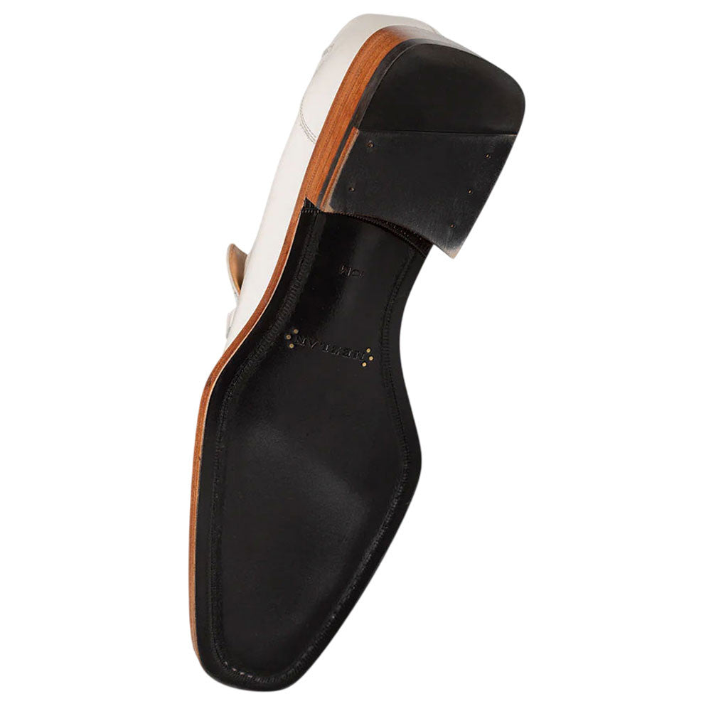 Mezlan Accola Men's Hi-Shine Textured Bone Dress Loafer