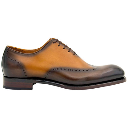 Ugo Vasare Williams Goodyear Welt Wholecut Toe Brown Caramel Dress Shoes