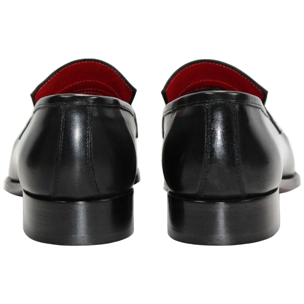 Fennix of Italy Genuine Alligator Skin LIAM Black Dress Loafers (USA Men Size)