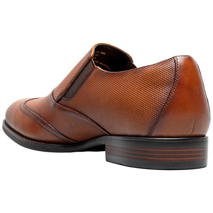 Stacy Adams Lockwood Wingtip Ornament Cognac Slip On Dress Shoes for Men