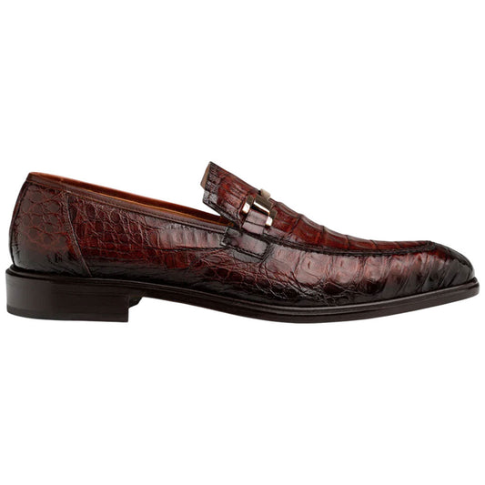 Mezlan Men’s Rhodas Sport Crocodile Skin Ornament Moc Toe Exotic Dress Loafer