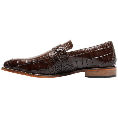 Stacy Adams Rubiano Moc Toe Buckle Strap Slip-On - Brown