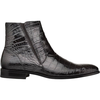Mezlan Men's Belucci Alligator Leather Zipper Boot in Black