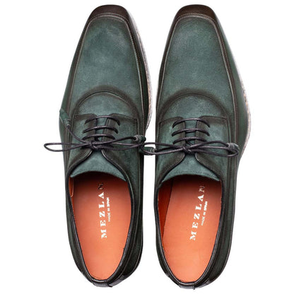 Mezlan Summit Men's Forest Green Calfskin & Suede Derby