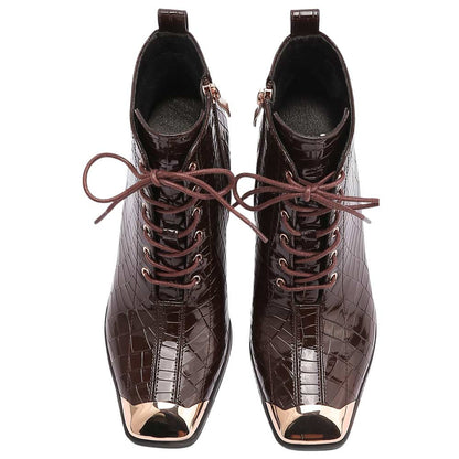 Lady Couture Fantastic Brown Style Forward Ankle Boots