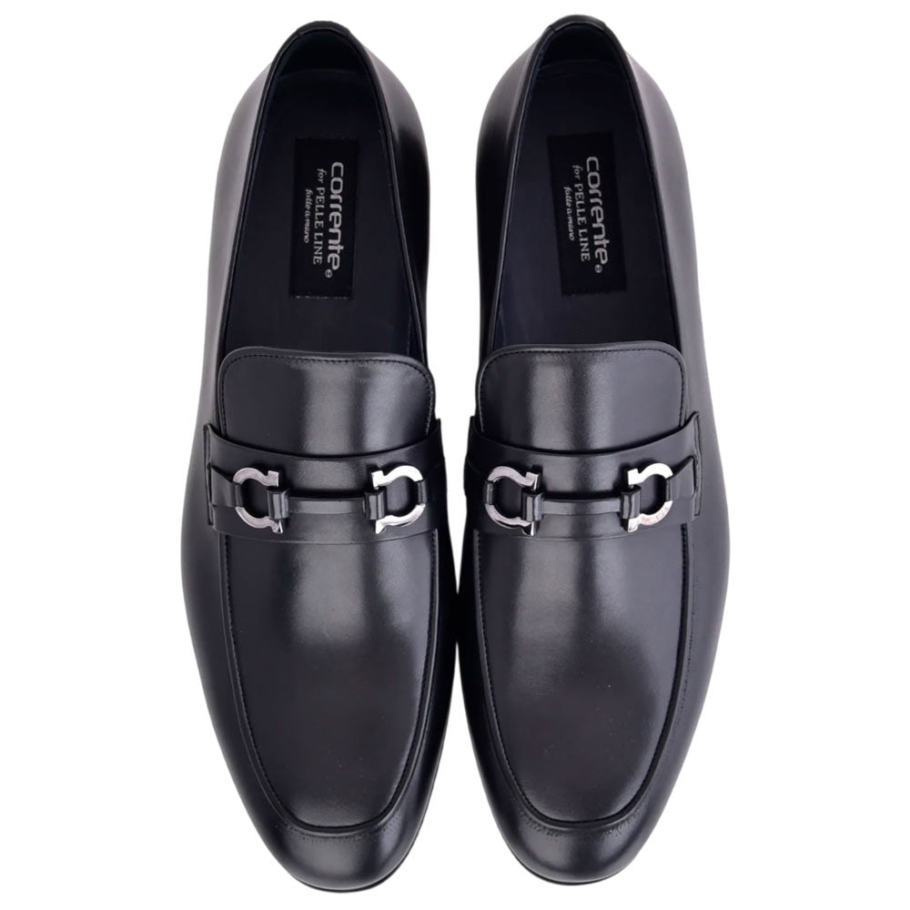 Corrente Men's Horsebit Loafer - Black