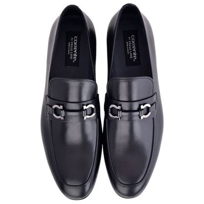 Corrente Men's Horsebit Loafer - Black