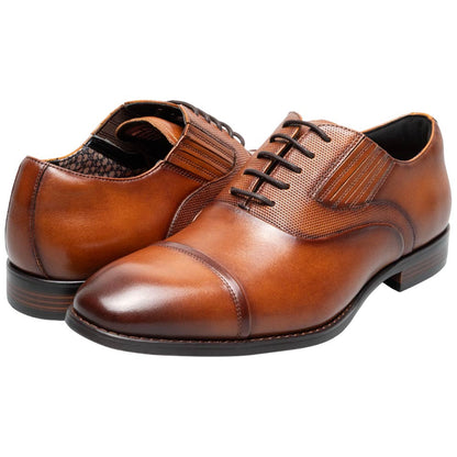 Stacy Adams Lucas Cap Toe Cognac Oxford Shoes for Men