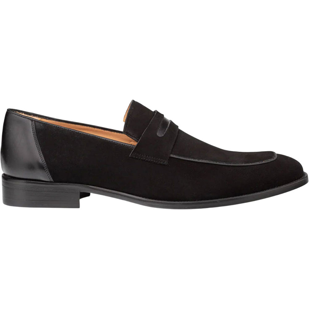 Mezlan Men's Galeno Suede Penny Loafer in Black