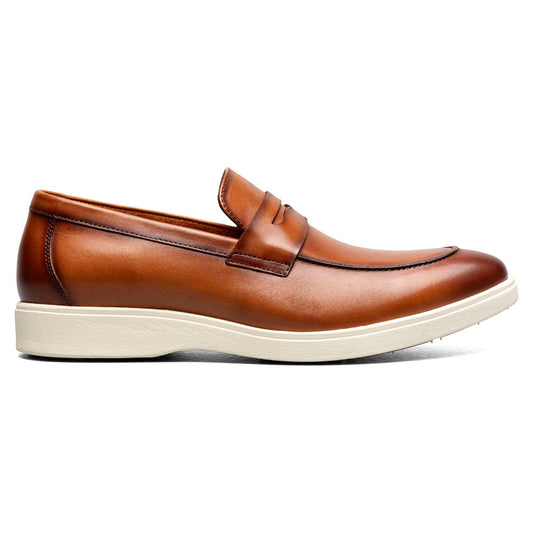 Spencer Moc Toe Penny Slip On | Stacy Adams Dress Loafers in Tan for Men