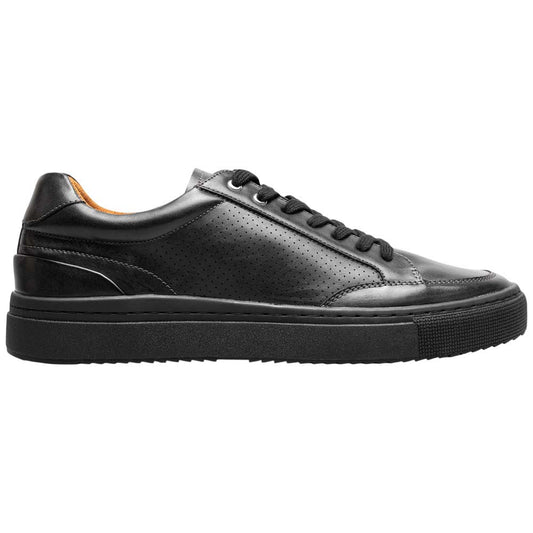Stacy Adams Dorian Lace To Toe Sneaker - Black Smooth