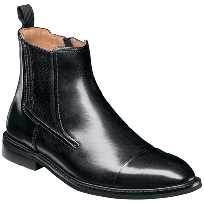 Stacy Adams Berkshire Cap Toe Side Zip Boot - Black
